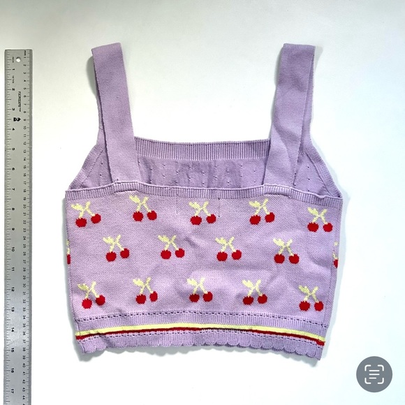 Cider Purple Cherry print Tank Top - Picture 5 of 6
